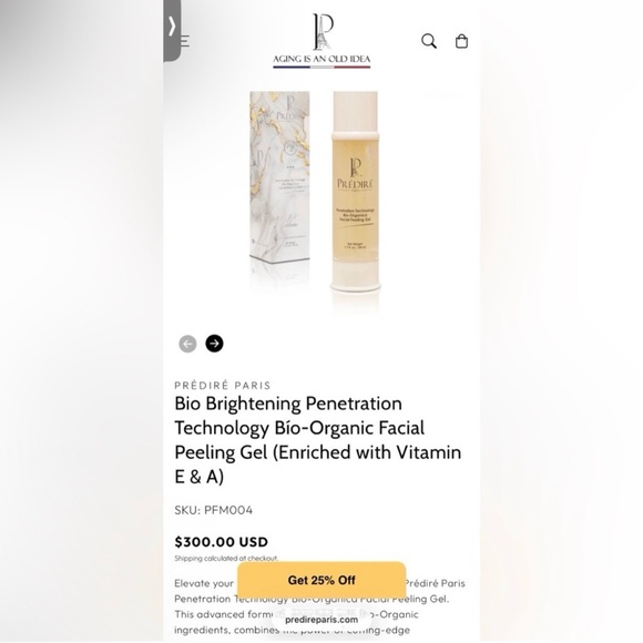 PREDIRE PARIS Bio Brightening Bío-Organic Facial Peeling Gel ~ Retails $300 - Picture 3 of 3